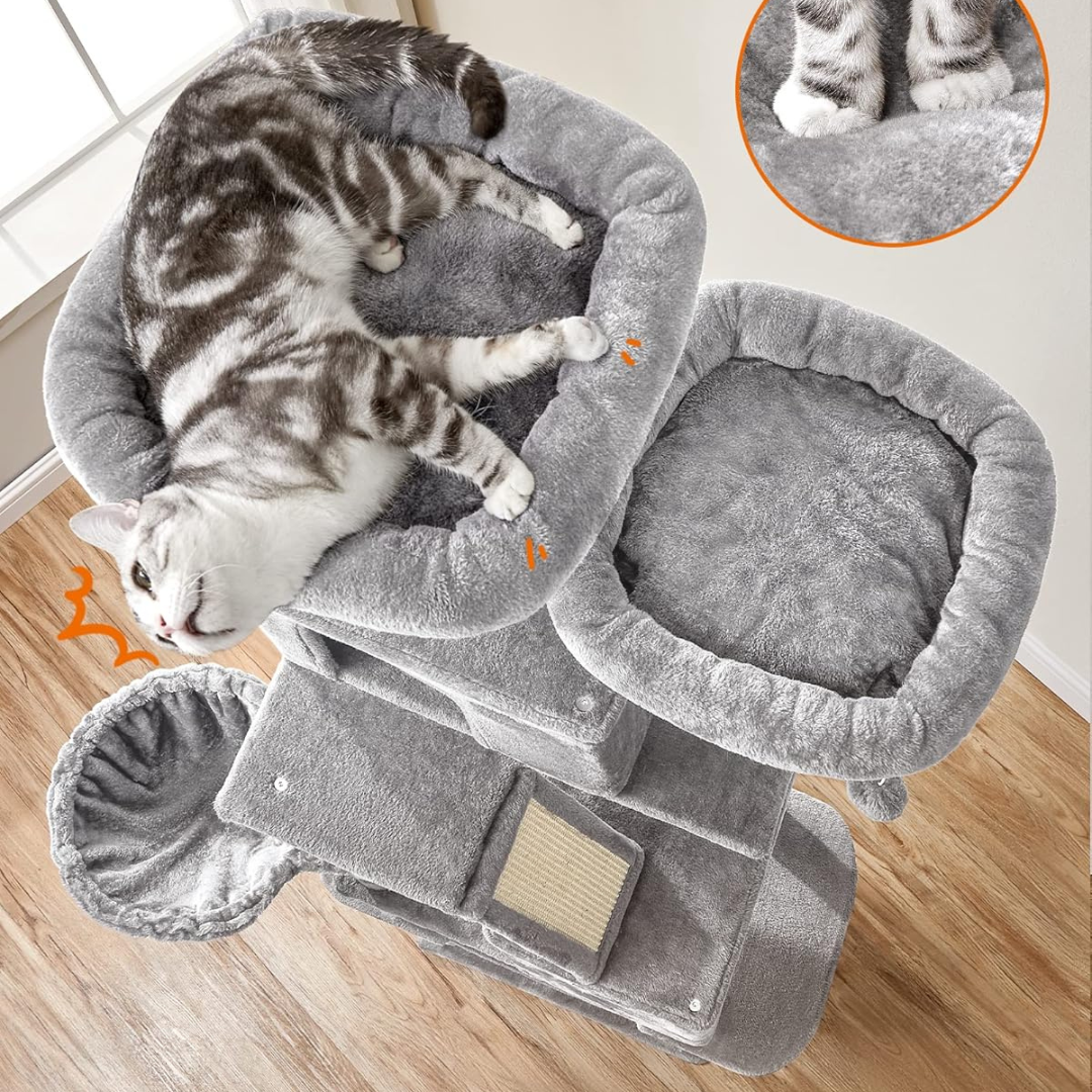 Cat Climbing Tower Model 24 Light Grey