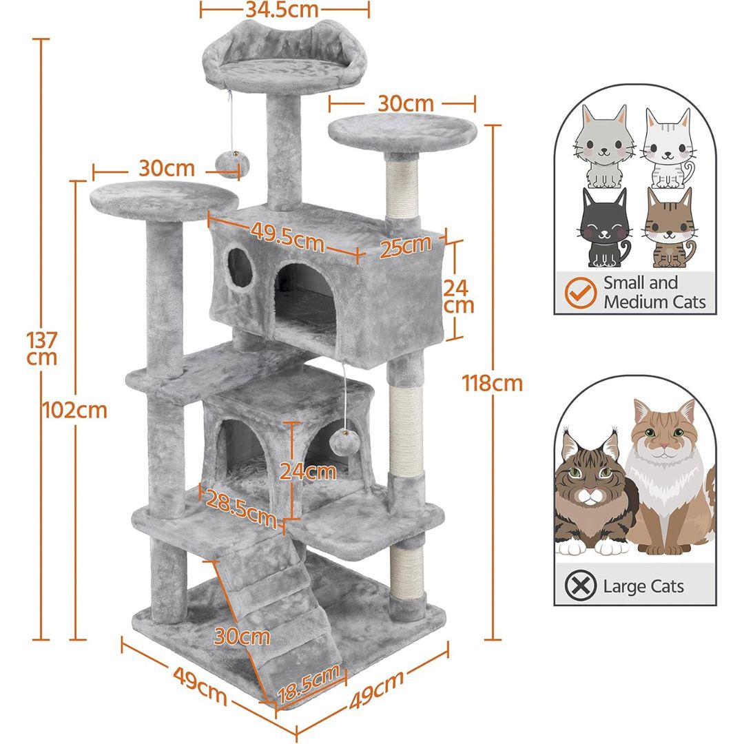 Cat Climbing Tower M3 - Silver Grey