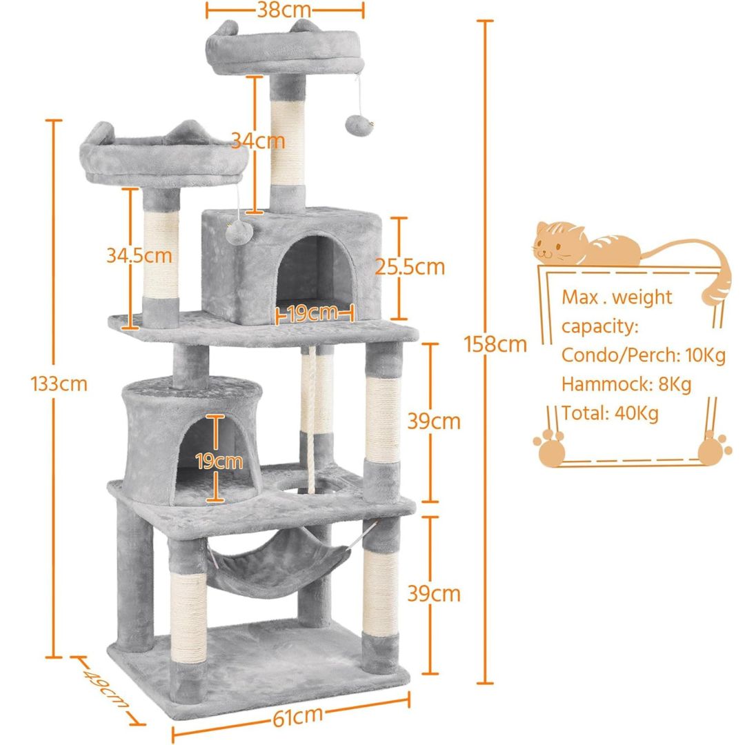 Cat Climbing Tower Model 20 - Ash Grey