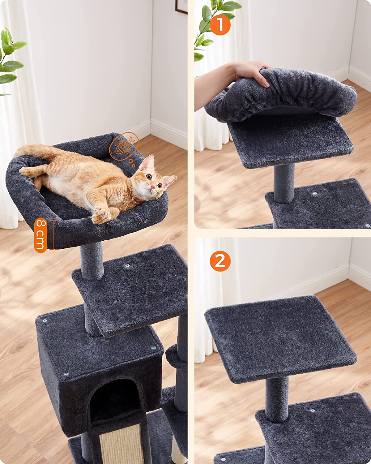 Cat Climbing Tower M16; 135cm - Dark Grey