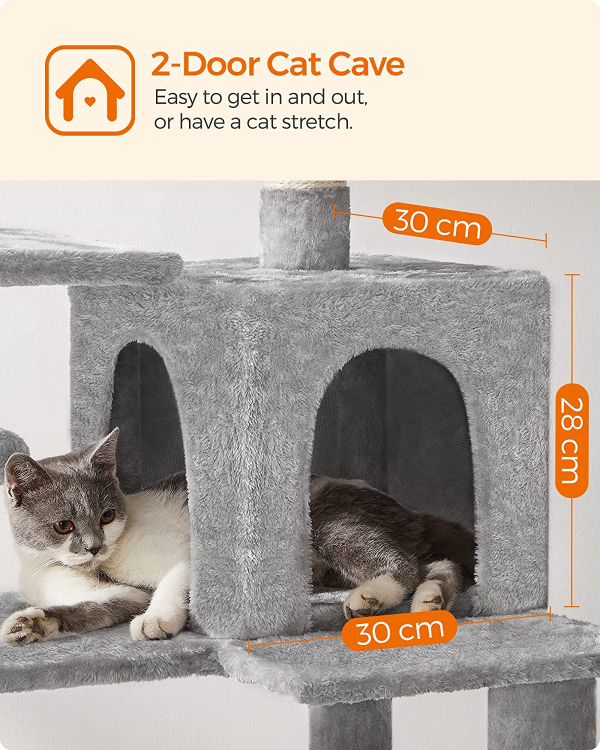 Cat Climbing Tower M15; 143cm - Light Grey