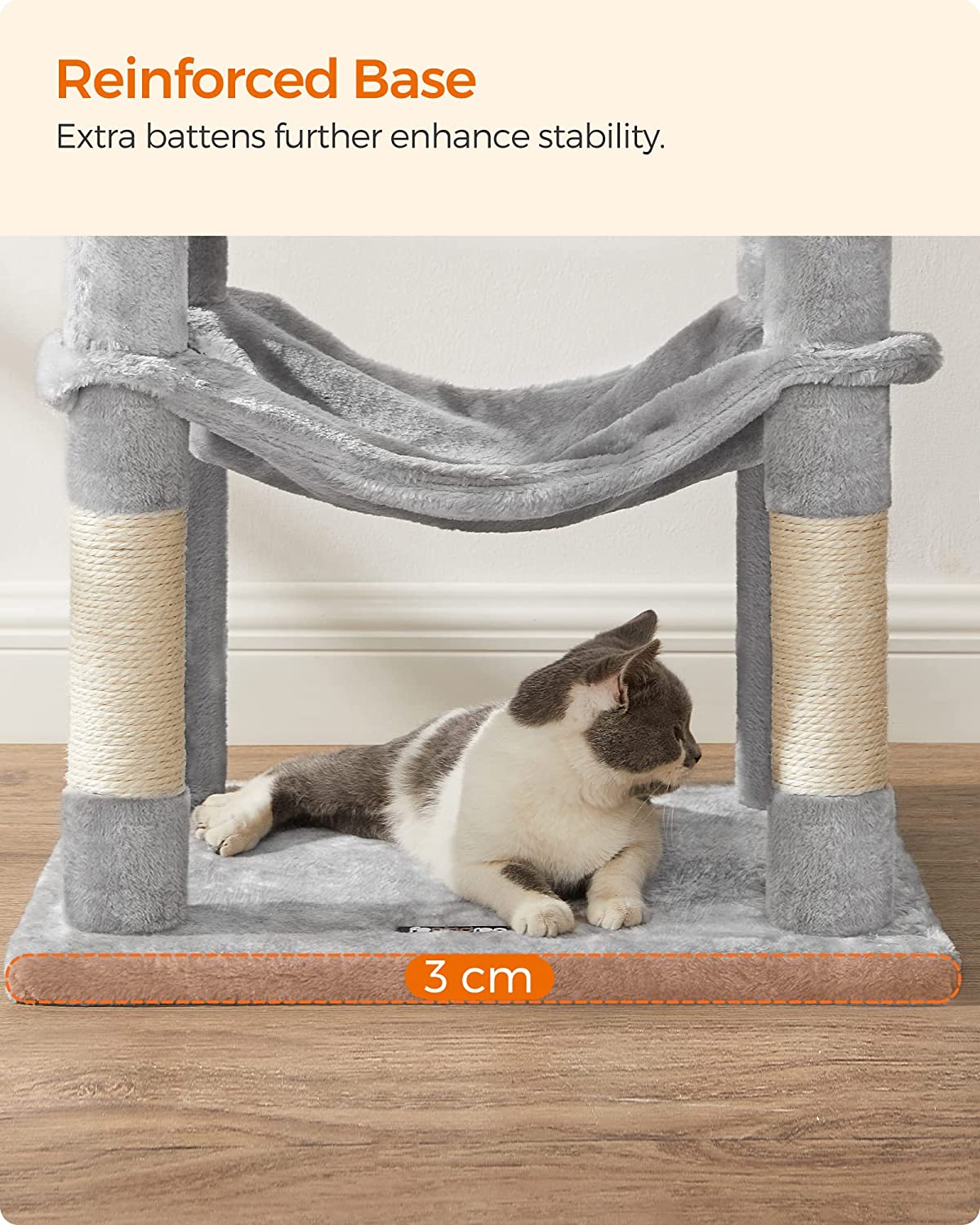 Cat Climbing Tower M15; 143cm - Light Grey