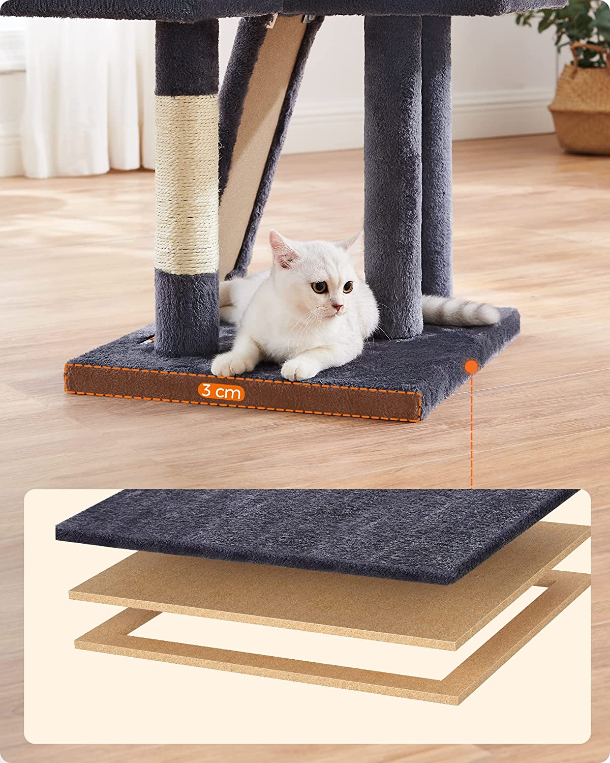 Cat Climbing Tower M16; 135cm - Dark Grey