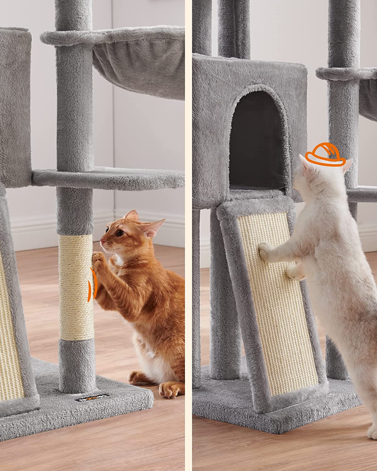 Cat Climbing Tower M16; 135cm - Light Grey