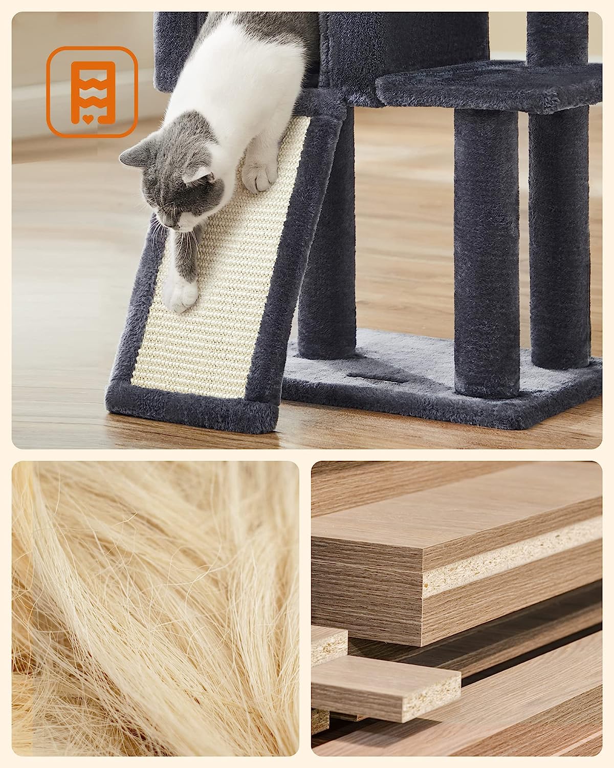 Cat Tower Model 14 Dark Grey