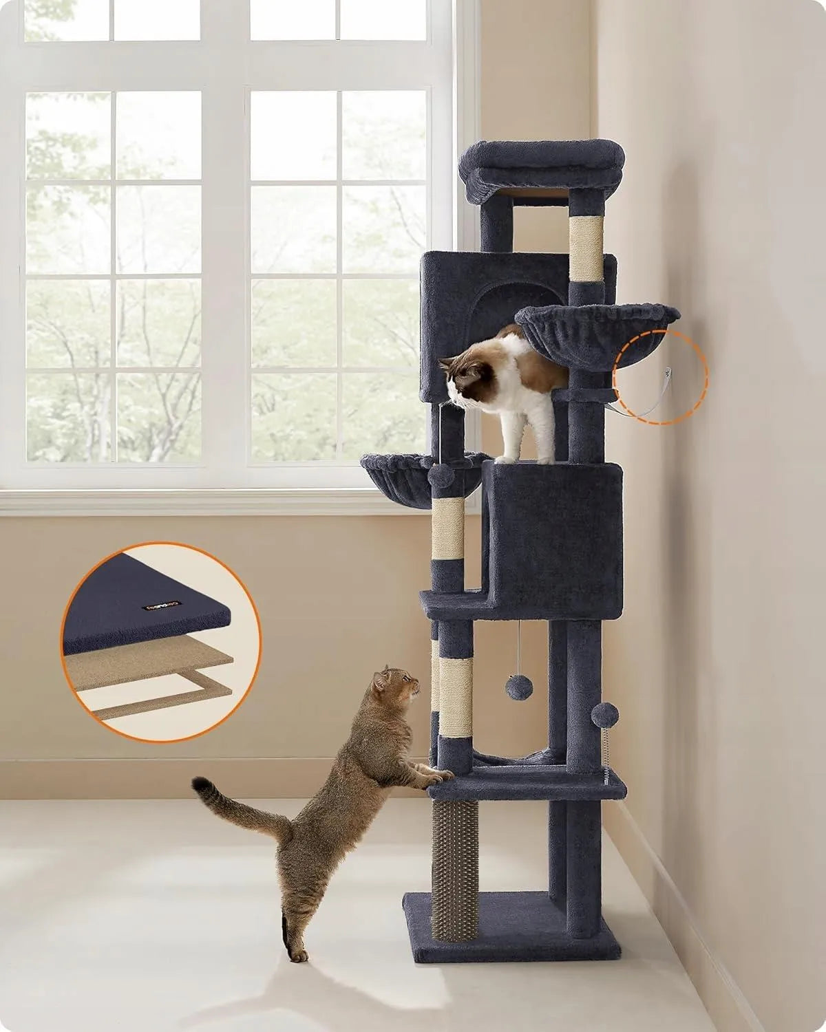 Cat Climbing Tower Model 22 - D.Grey