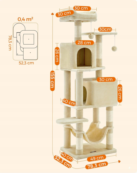 Cat Climbing Tower Model 18 BEIGE